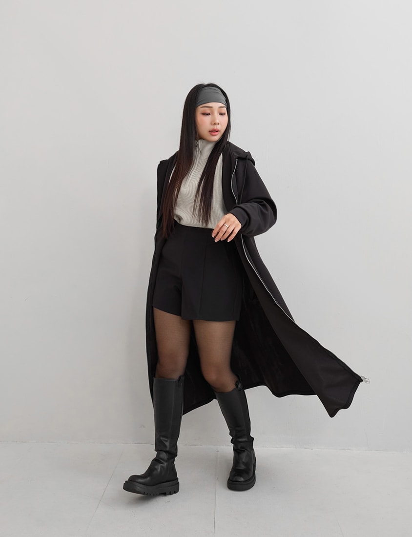 MUA! Heart Double-Zip Plus Size Hooded Maxi Dress