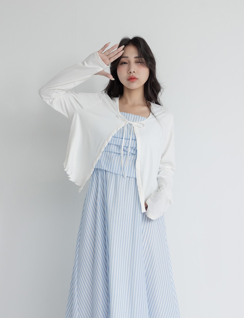 Vacay Stripe Adjustable Strap Plus Size Maxi Dress