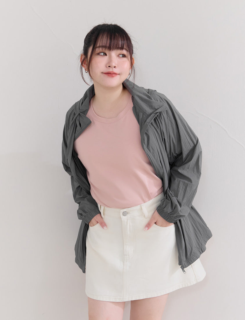 Instant Cooling Side Slit Oversized Plus Size Tee