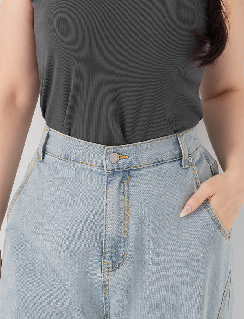 Standard Perfect Fit Plus Size Curved Leg Jeans