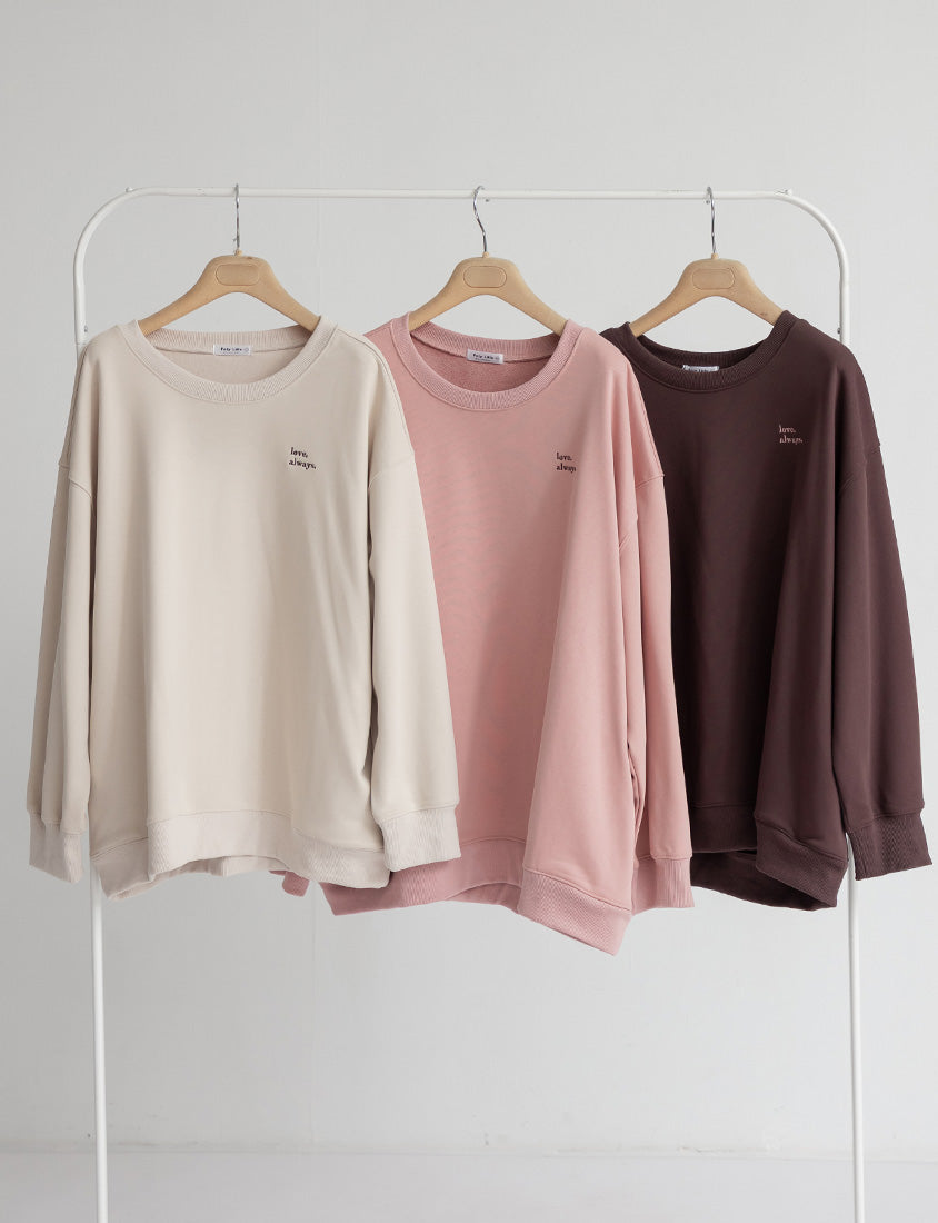 Matching Embroidered Plus Size Oversized Sweatshirt (UNISEX)