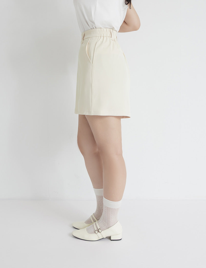 MISS. Silky Cooling A-Line Plus Size Tailored Shorts