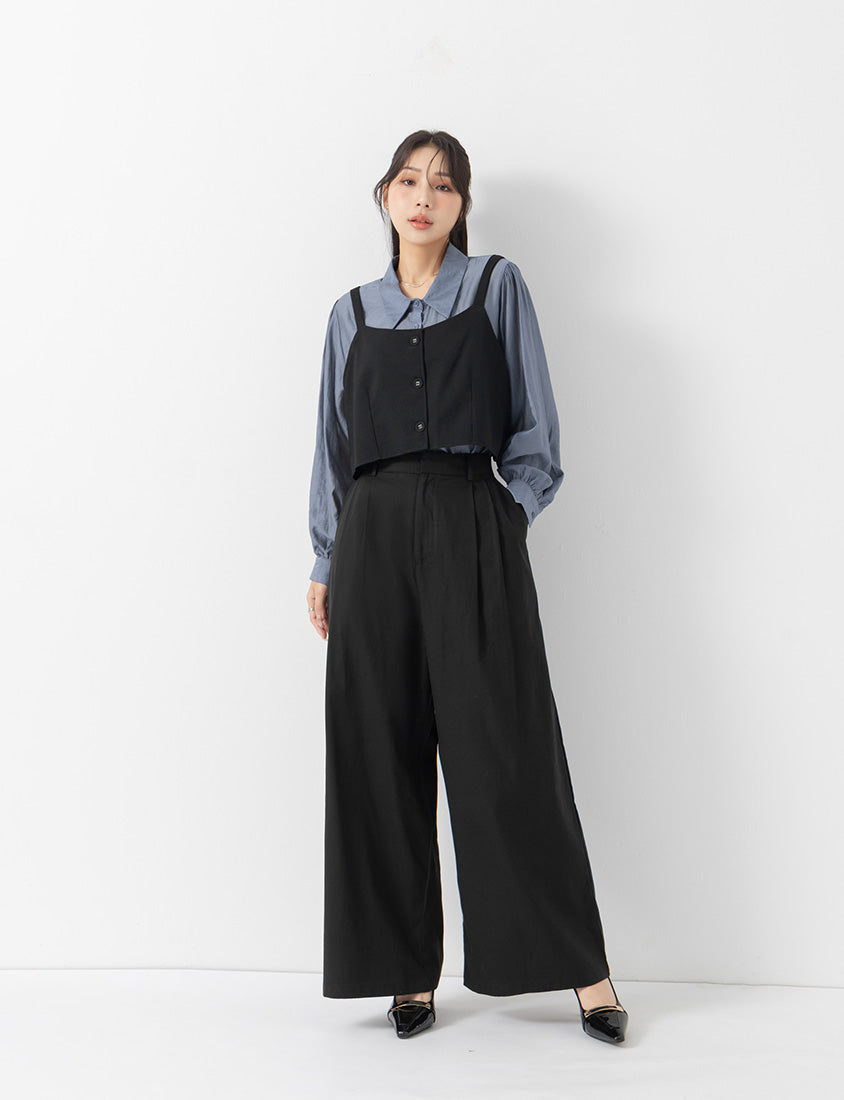 MISS. Tailored Pleated Lyocell Suit Plus Size Trousers