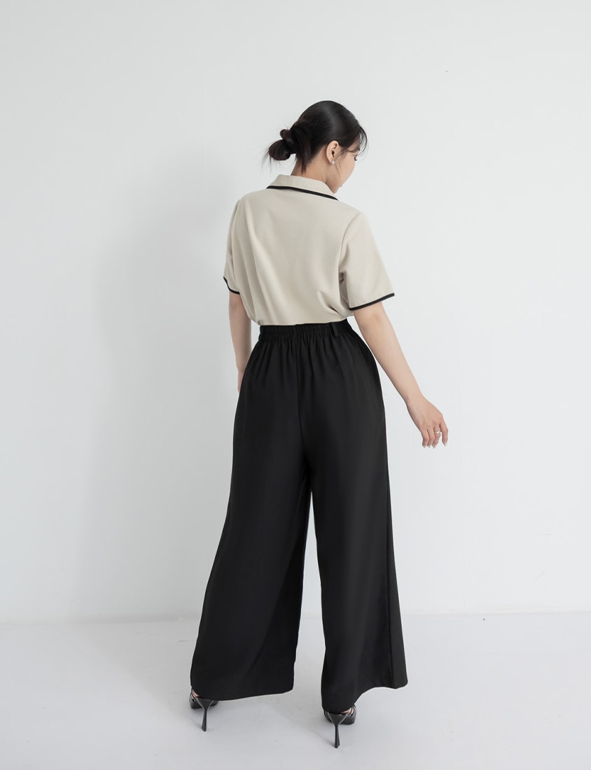 MISS. Lightweight Chiffon Waist Plus Size Long Pants