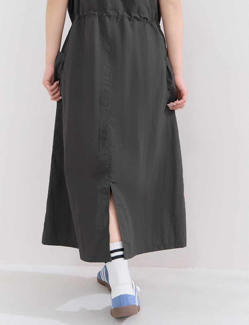 Light Utility Adjustable Strap Plus Size Maxi Dress