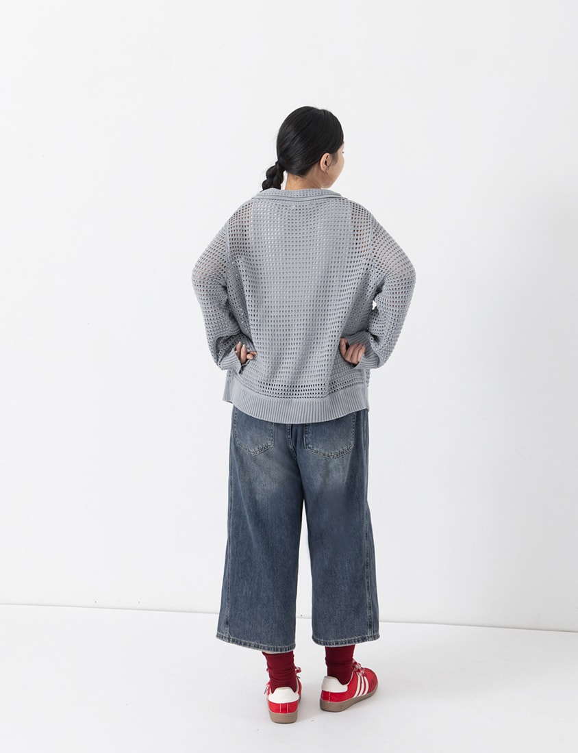 Anti-Pilling Cutout Hollow Collar Plus Size Knit Top