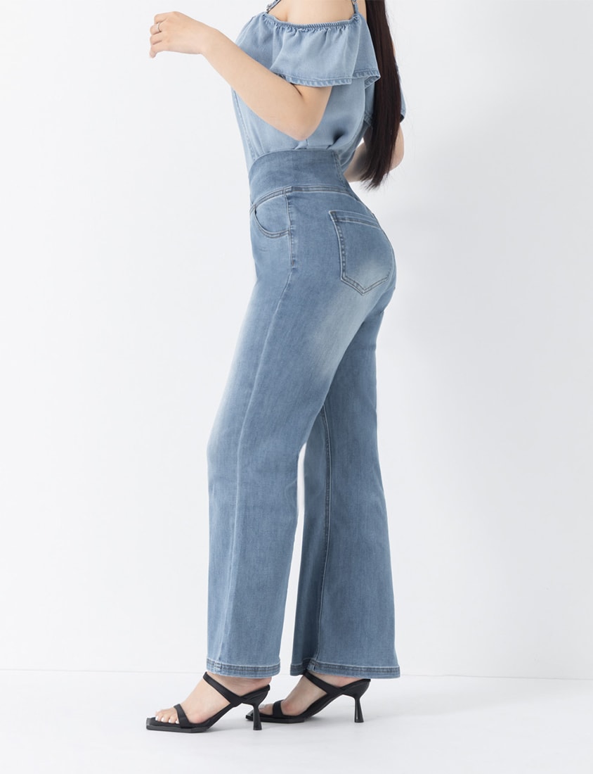 Slimming V-Waist Plus Size Flare Jeans