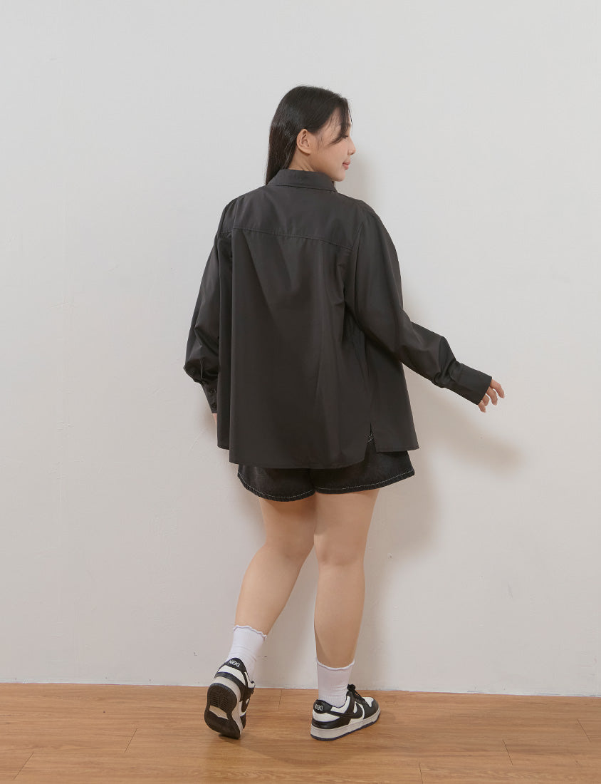 Icy Cooling Minimal Sun Protection Plus Size Shirt