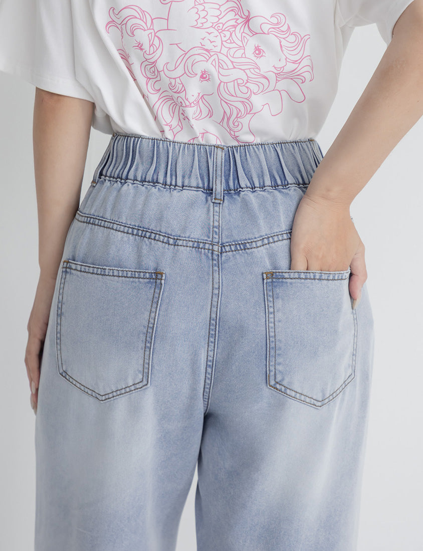 Cooling Lyocell Slimming Plus Size Boyfriend Jeans