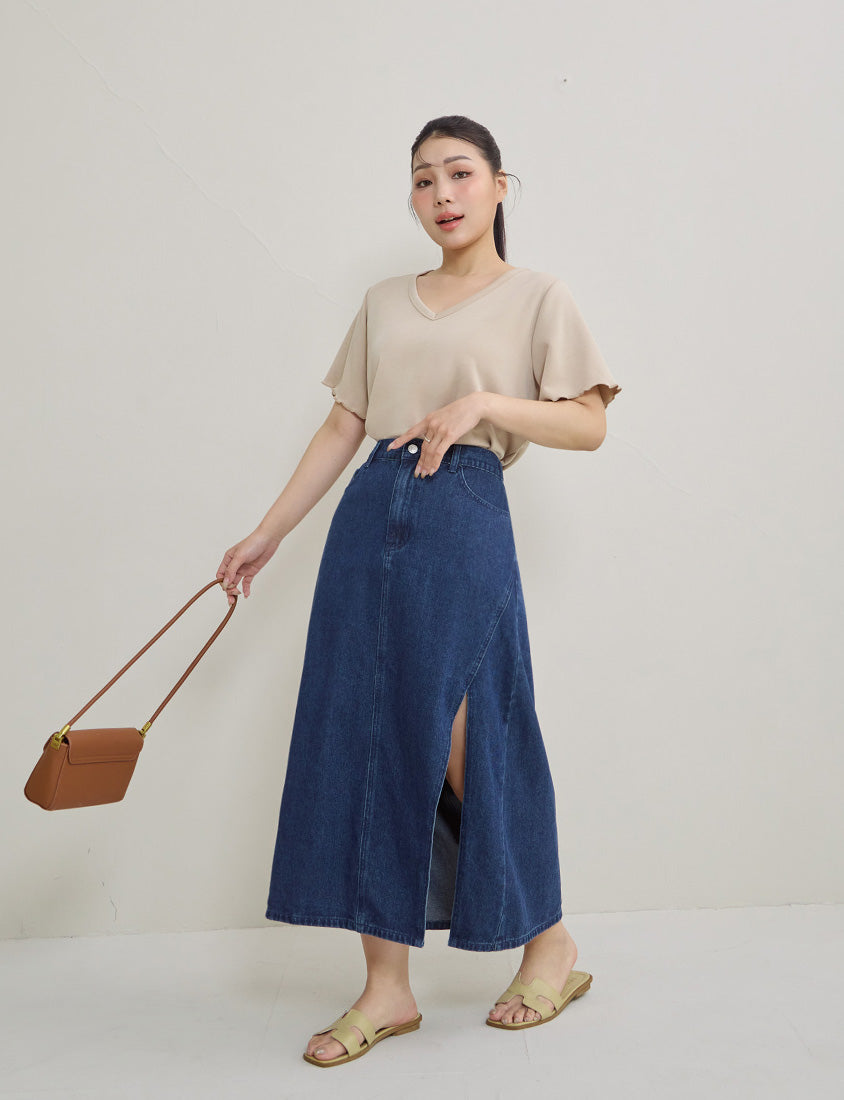 Instant Cool Cloud Cotton V-Neck Plus Size Tee