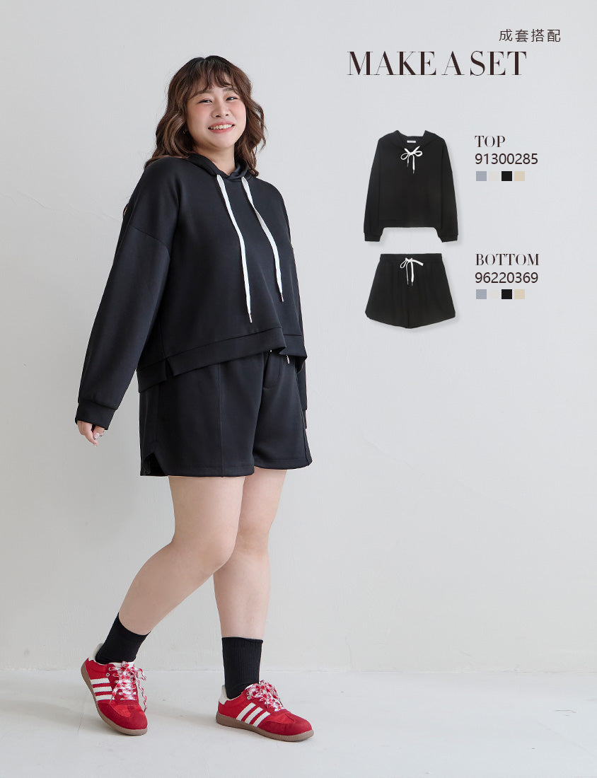 Cloud Cotton Multi-Color Cropped Plus Size Hoodie