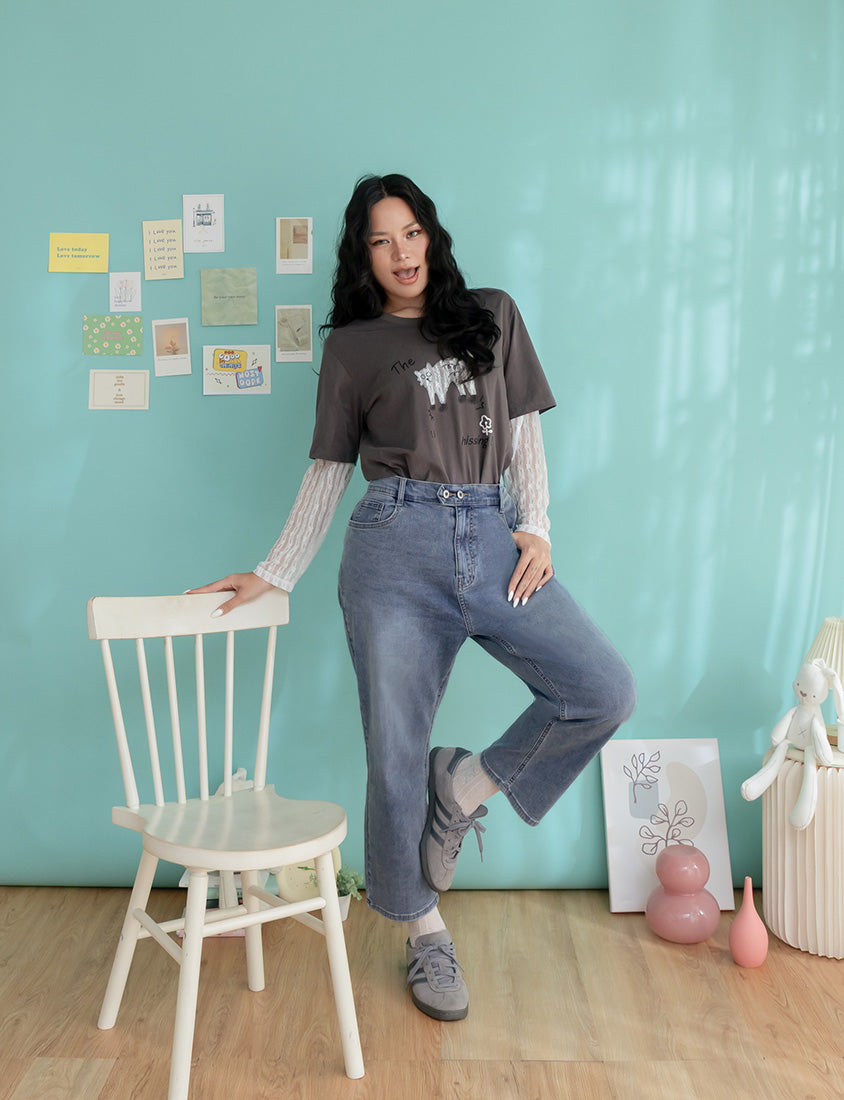 Zero Restriction Cloud Denim Plus Size Cropped Jeans (Long)