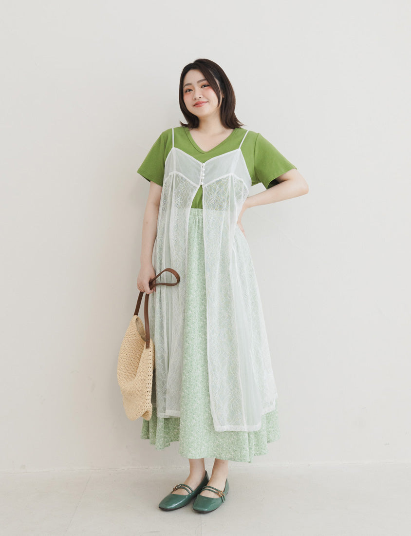 V-Neck Multicolor Plus Size Comfy Slim Tee