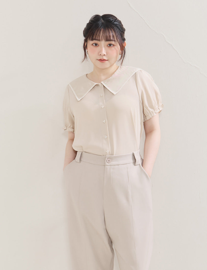 MISS. Clean Stitch Plus Size Tailored Trousers