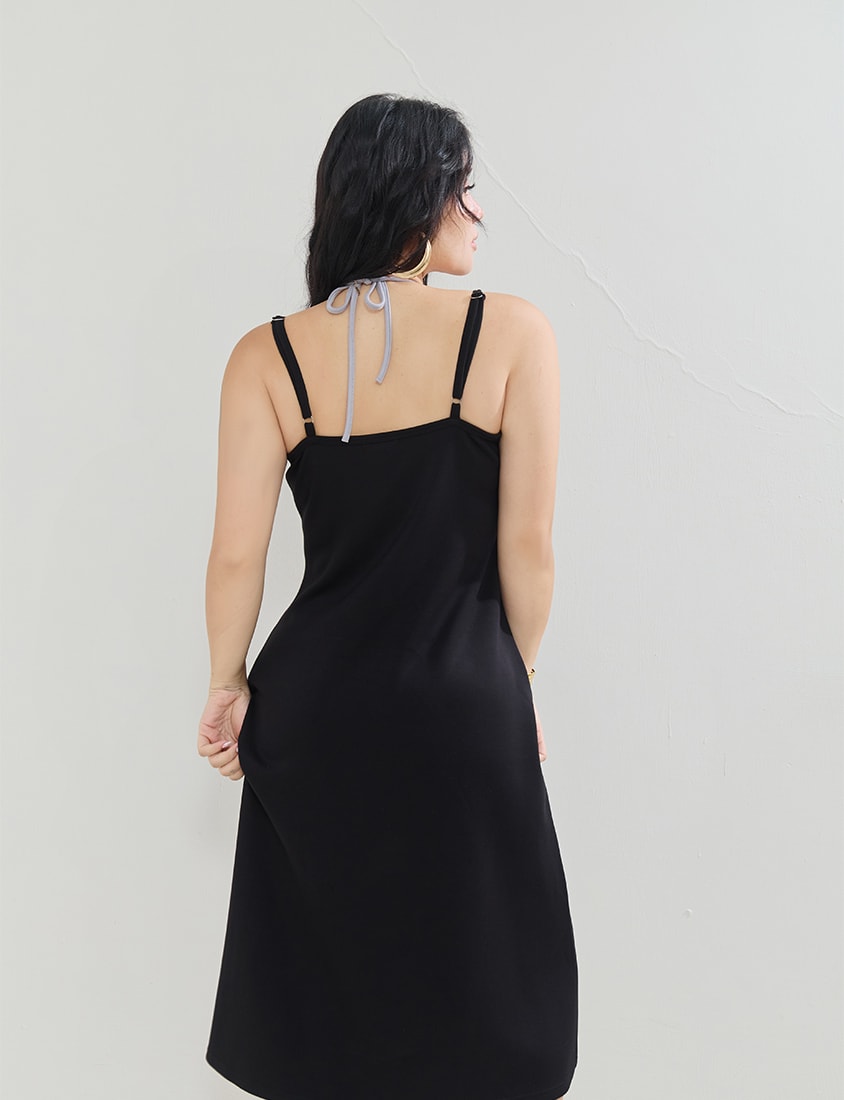 MUA! Cloud Cotton Faux Two Piece Plus Size Maxi Dress