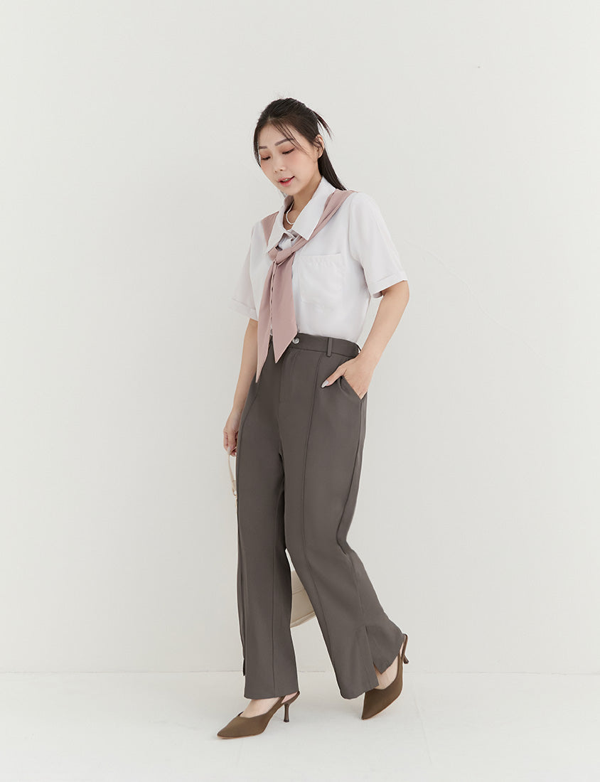 MISS. Instant Cooling Slim Fit Plus Size Flared Trousers