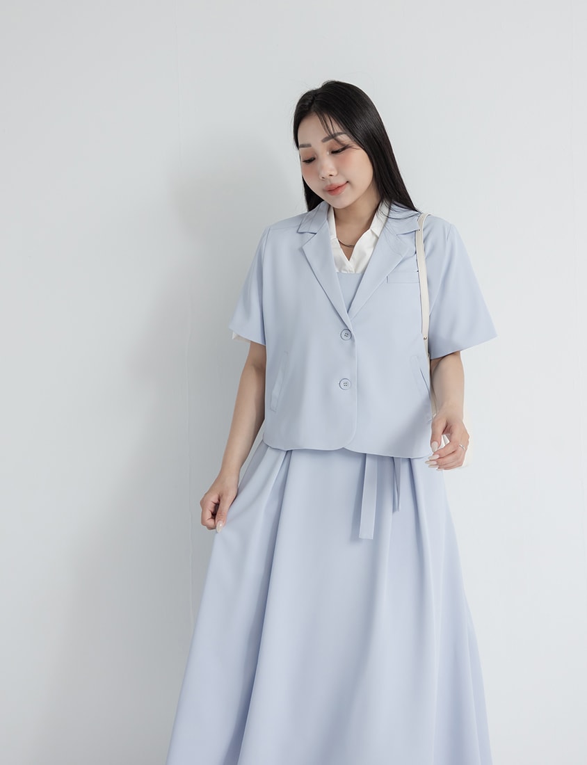 MISS. Silky Cool Refined Tailored Plus Size Blazer