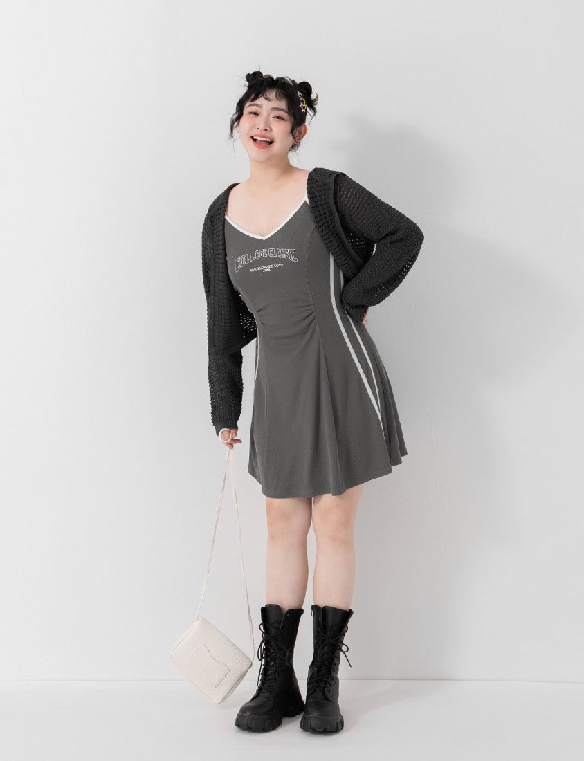 Ice Silk Button-Up Hooded Plus Size Knit Cardigan