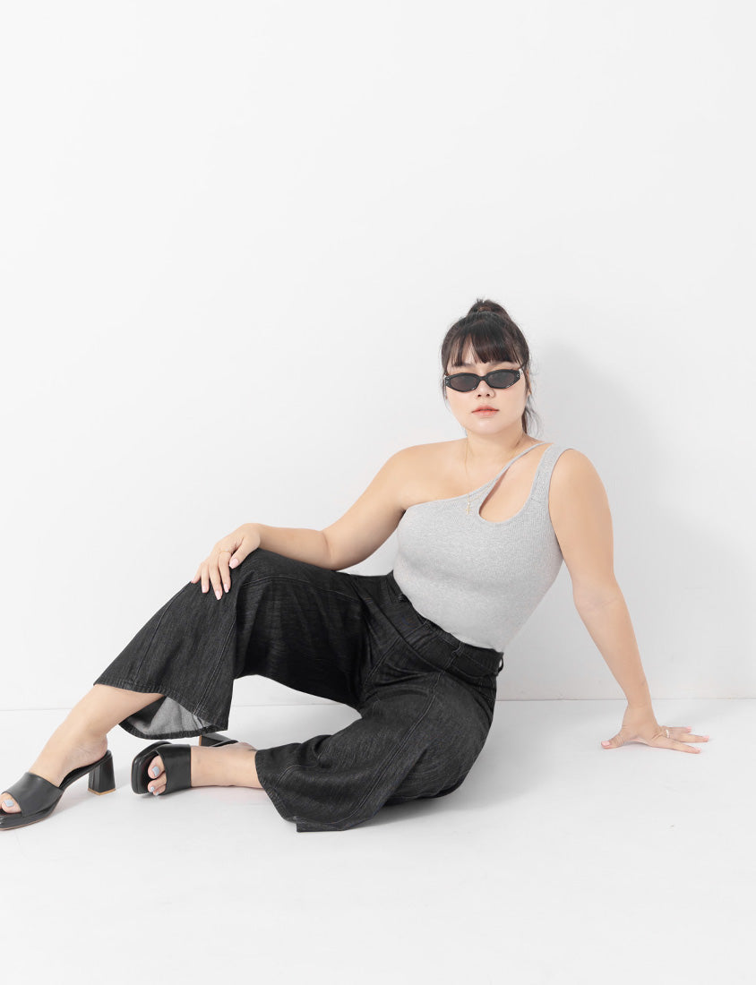 Pobra Sexy Cut-Out Ribbed Plus Size Bra Top