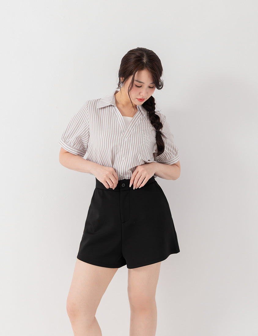 Standard Perfect Fit Structured Cloud Cotton Plus Size Shorts
