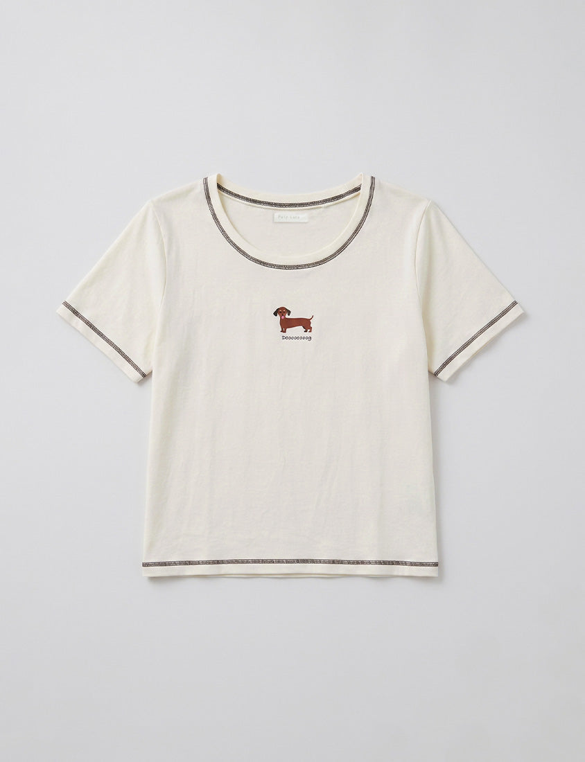 Instant Cooling Dachshund Print Plus Size Tee