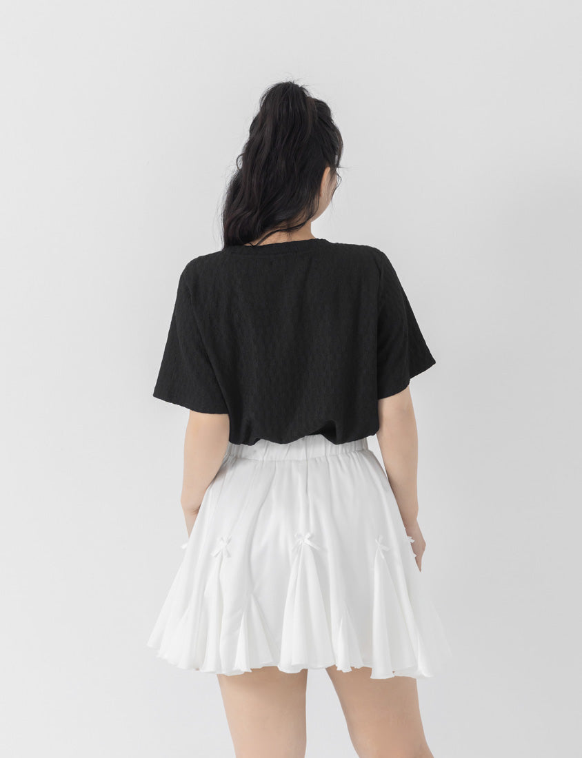 Basic Crinkle Plus Size Crewneck Top