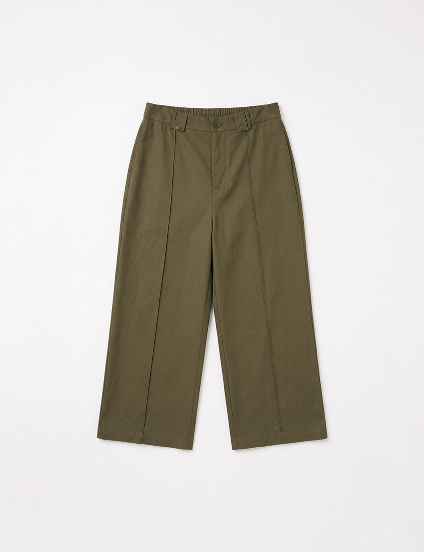 MISS. Lyocell Twill Topstitched Plus Size Trousers
