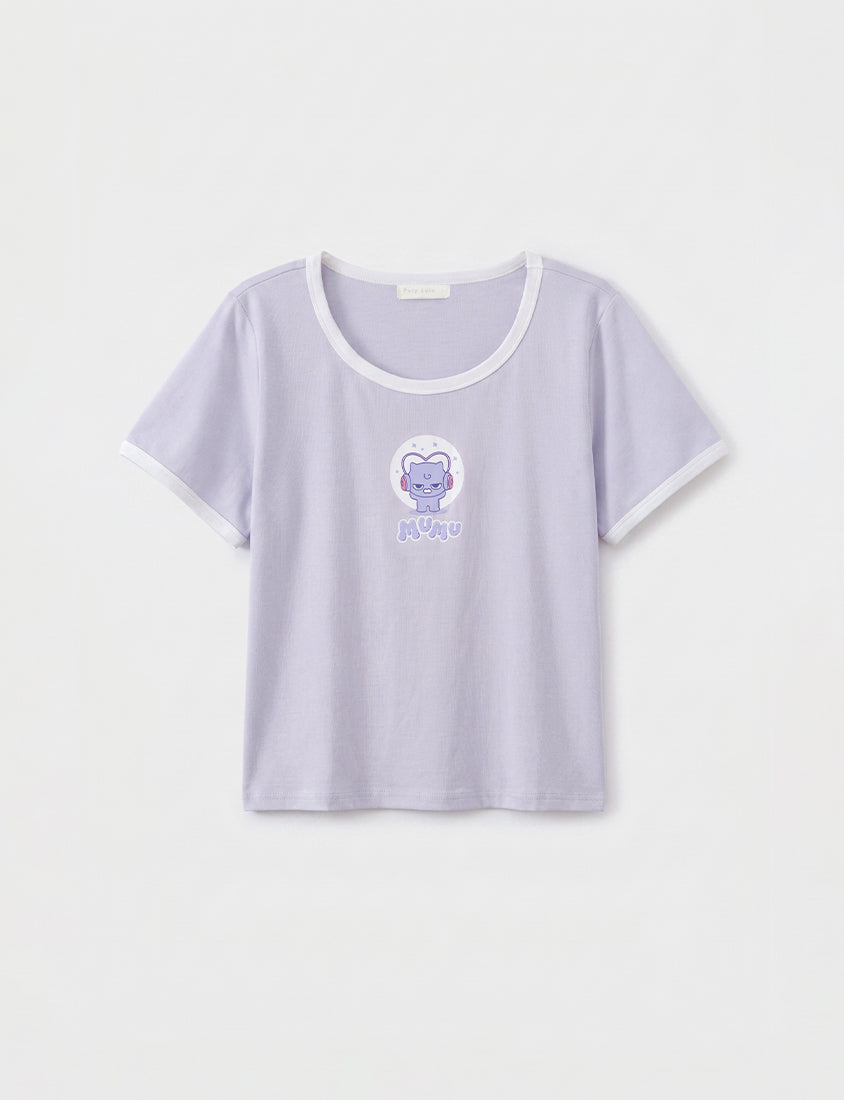 Poly Lulu x UGLY MEWS Collab Cute Cat Tee