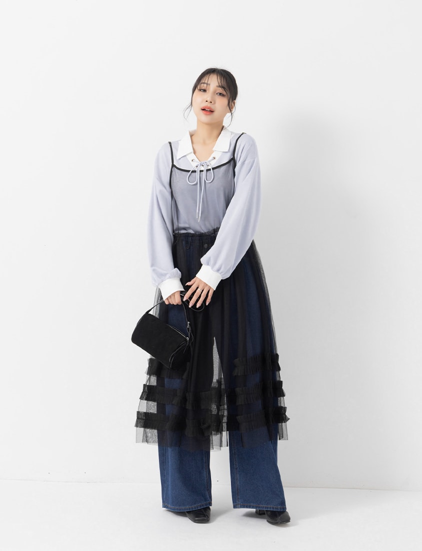 Adjustable Tiered Plus Size Long Vest