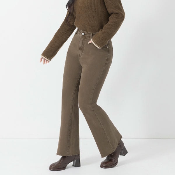 Vintage-Wash Plus Size Flared Jeans