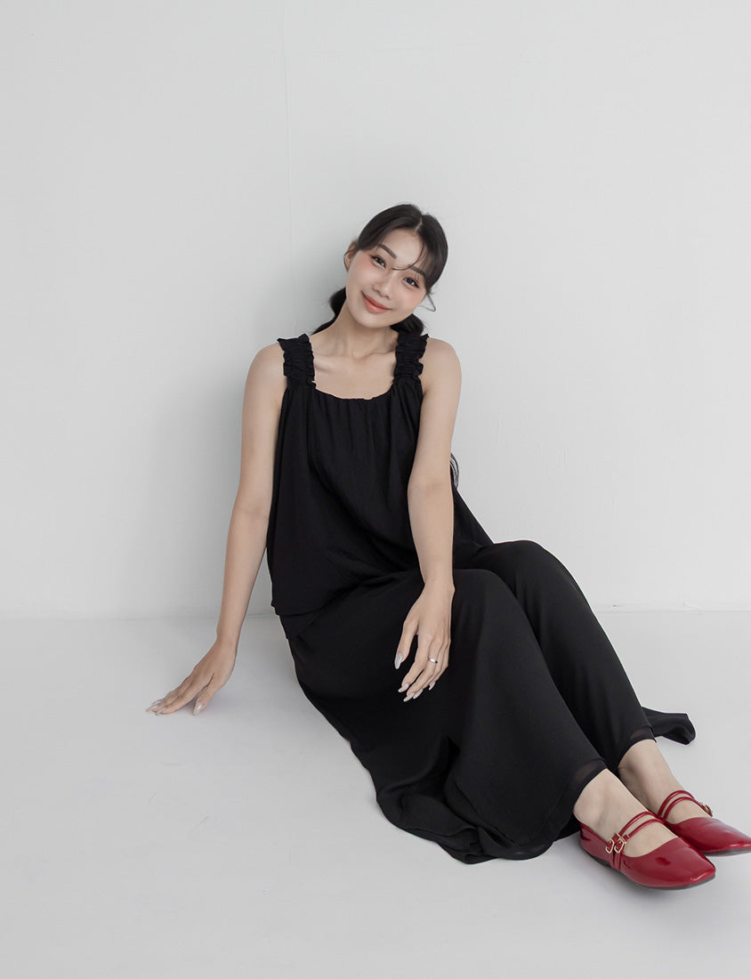 Flowy Layered Chiffon Plus Size Wide Leg Pants