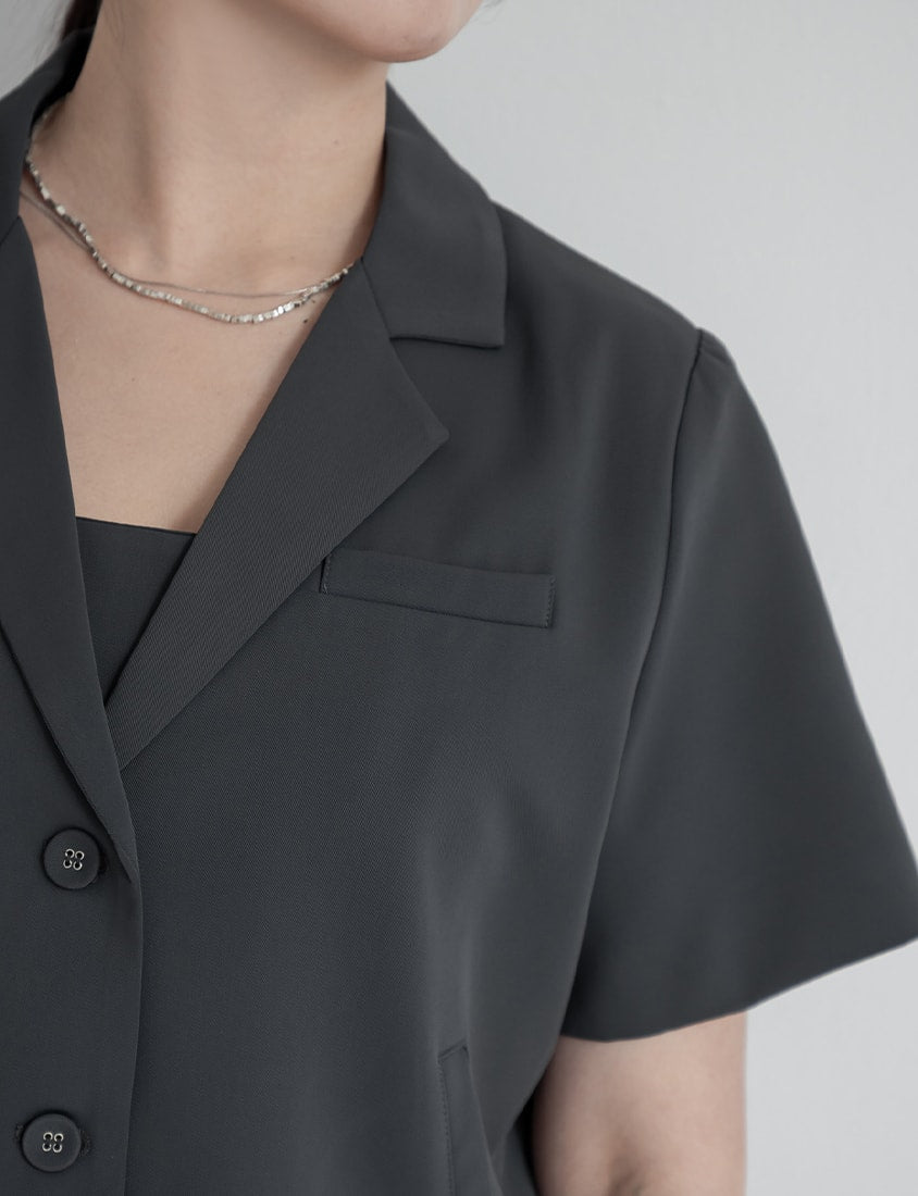 MISS. Silky Cool Refined Tailored Plus Size Blazer