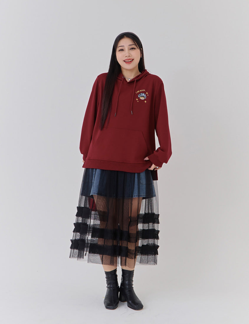 Lucky Cover Cat Embroidered Hoodie (Unisex) (MIND.A.DAY Collaboration)
