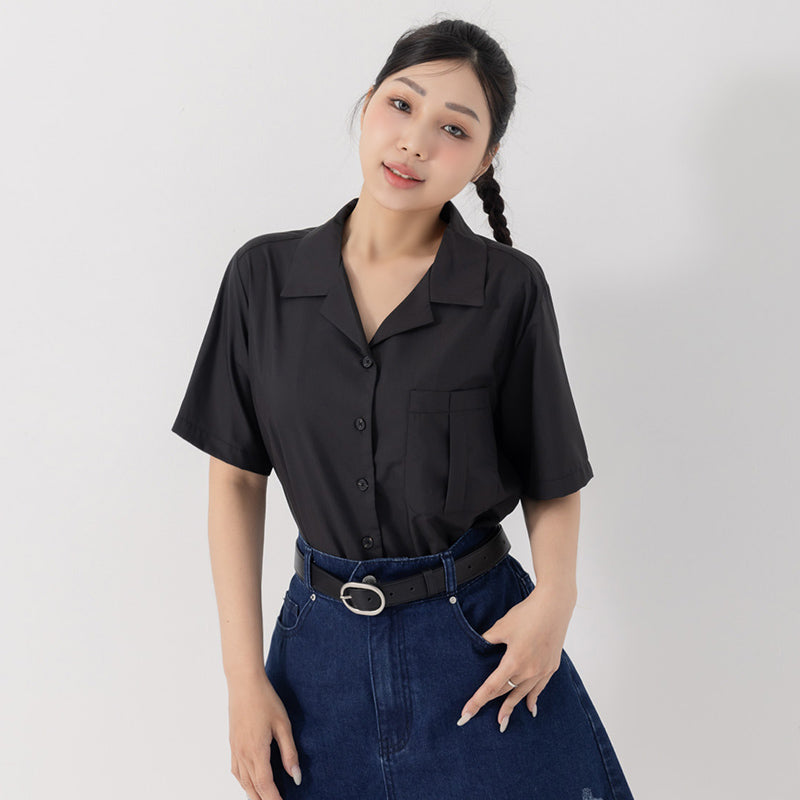Instant Cooling Cuban Collar Oversized Sun Protection Plus Size Shirt