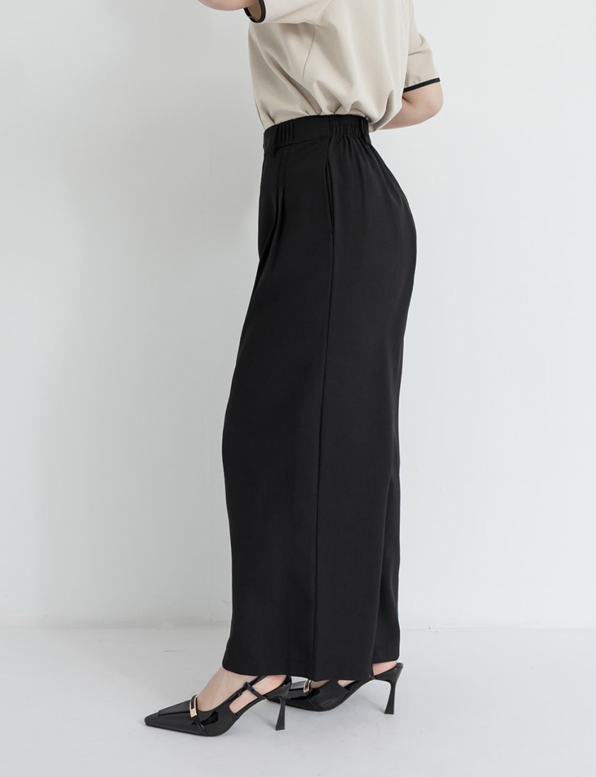 MISS. Lightweight Chiffon Waist Plus Size Long Pants