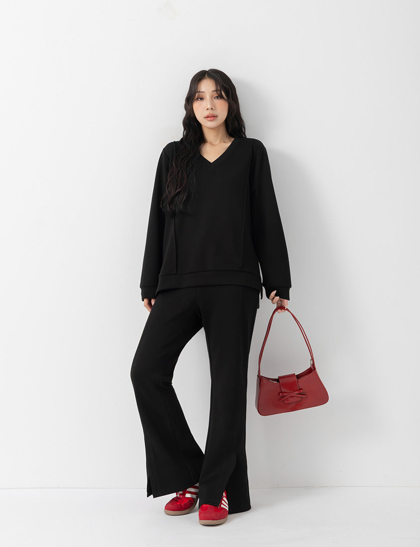 Pear-Shaped Friendly! Perfect Fit Seamed Yogurt Touch Plus Size Sweater