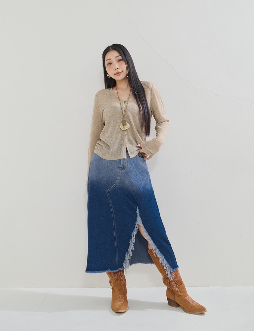 MUA! Textured Sheer Knit Plus Size Cardigan