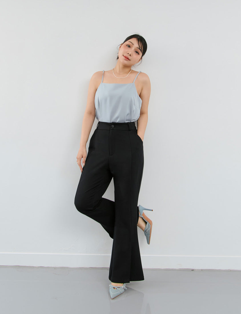 MISS. Pear-Shaped Friendly! Perfect Fit Slit Plus Size Flare Tailored Pants