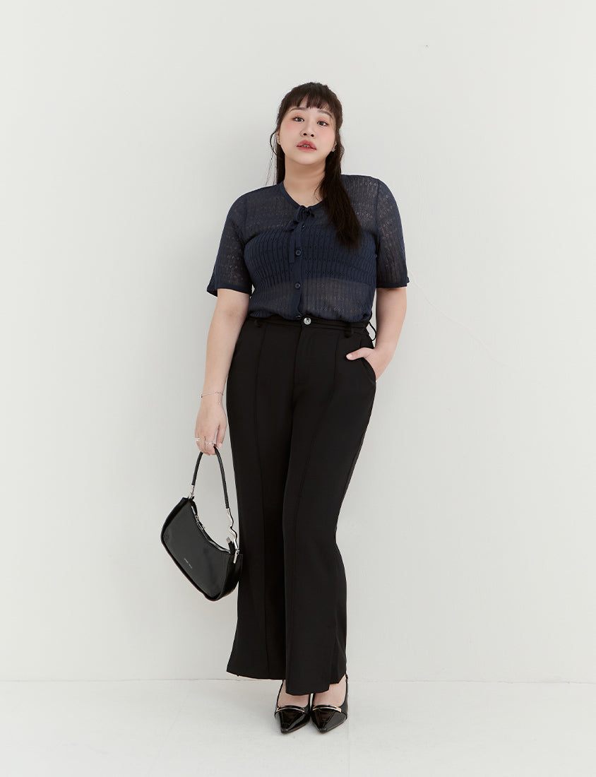 MISS. Instant Cooling Slim Fit Plus Size Flared Trousers