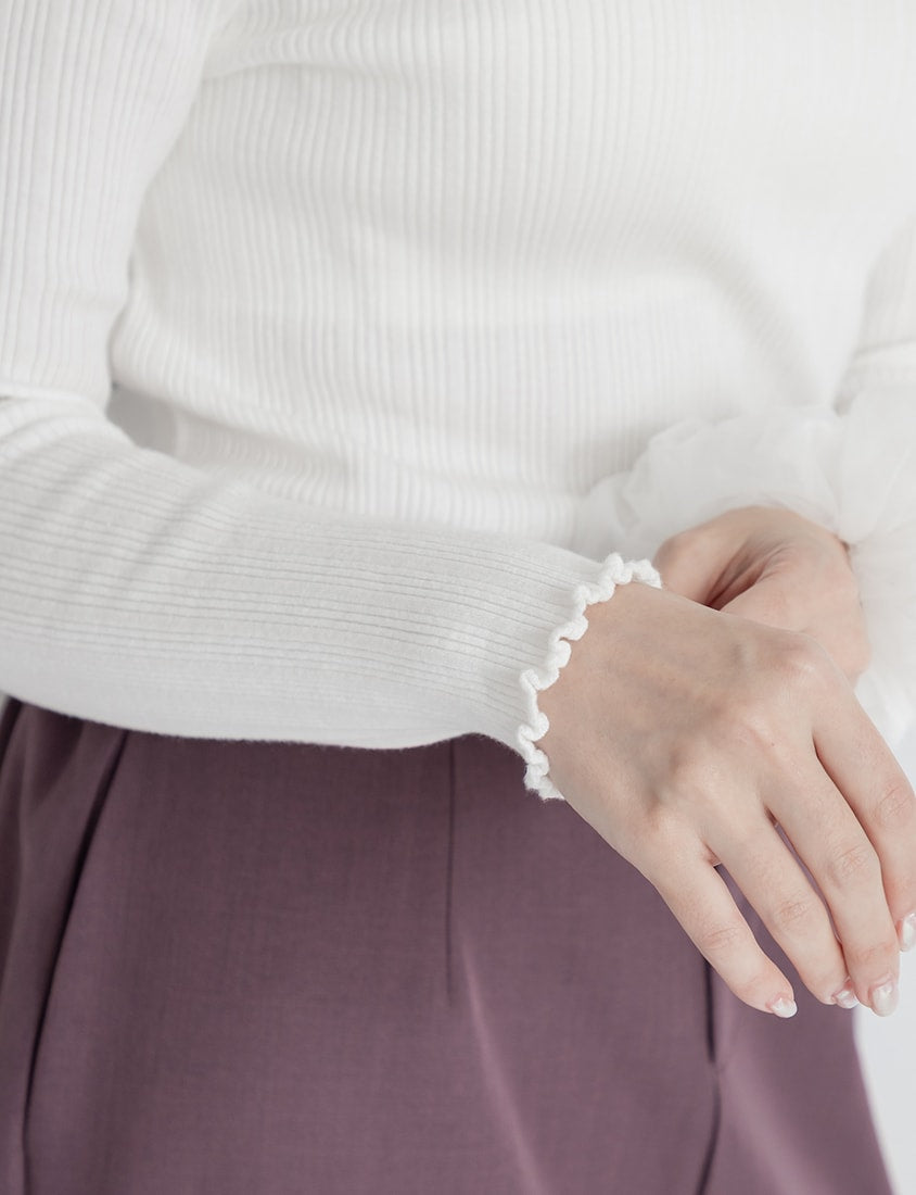 MISS. Essential Versatile Plus Size Ribbed Knit Top
