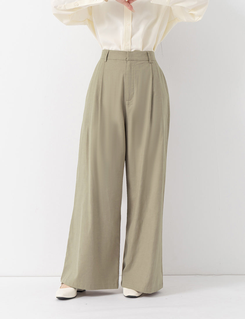 MISS. Tailored Pleated Lyocell Suit Plus Size Trousers