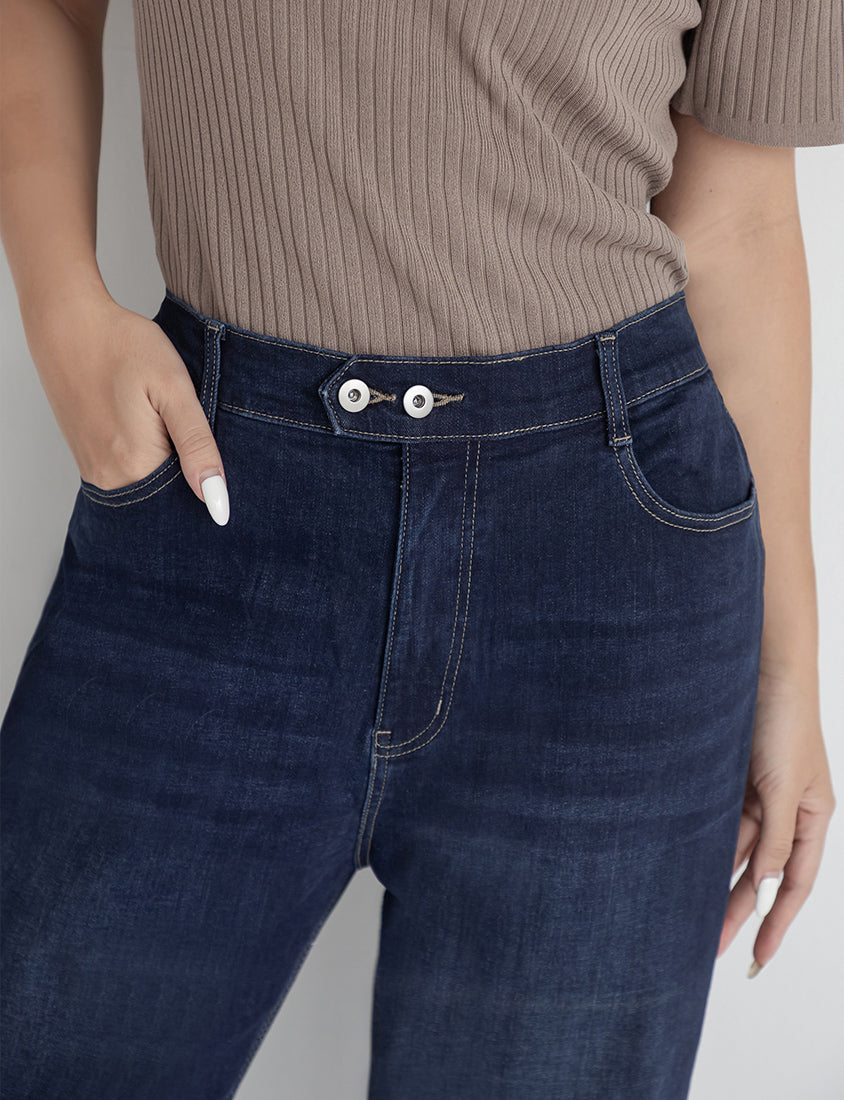 Zero Restriction Cloud Denim Plus Size Cropped Jeans (Long)