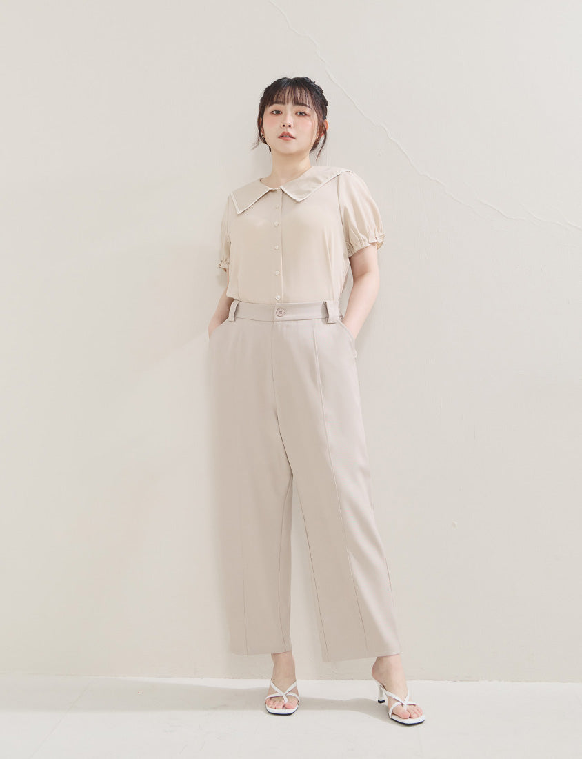 MISS. Clean Stitch Plus Size Tailored Trousers