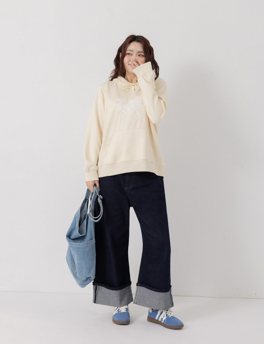 Lace Bow Cloud Cotton Plus Size Hoodie