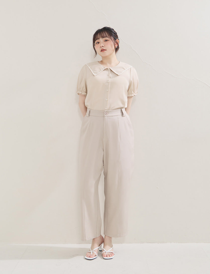MISS. Clean Stitch Plus Size Tailored Trousers