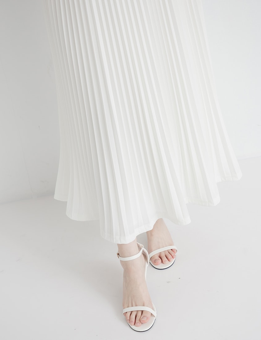 Elegant Flowy Elastic Waist Pleated Plus Size Maxi Skirt
