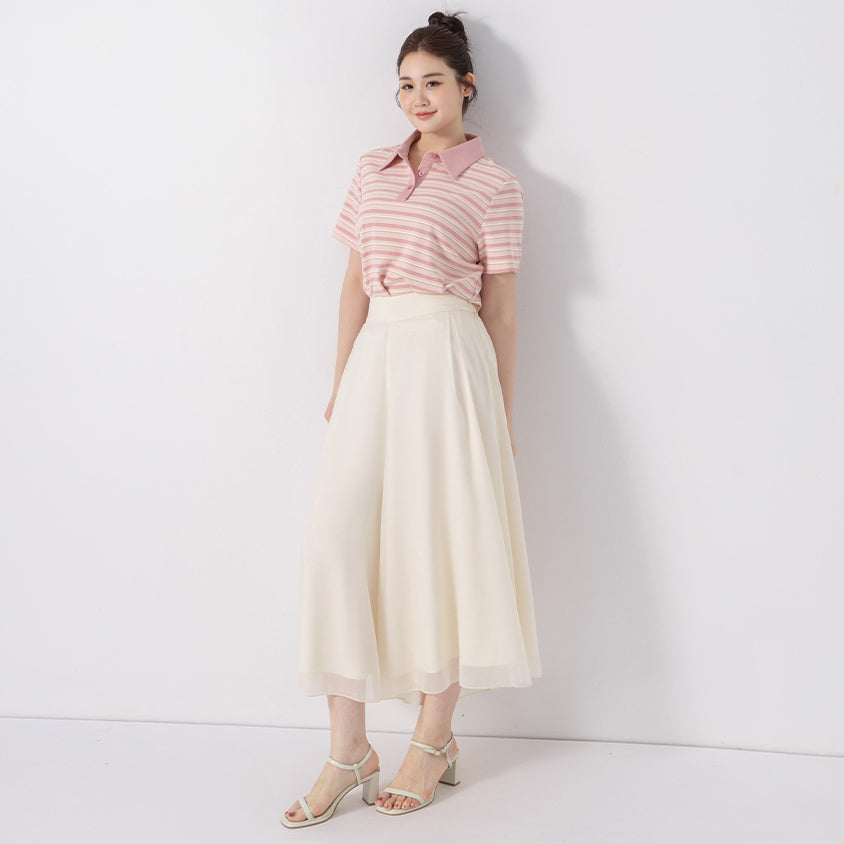 Wide Waistband Ethereal Sheer Plus Size Wide Leg Pants