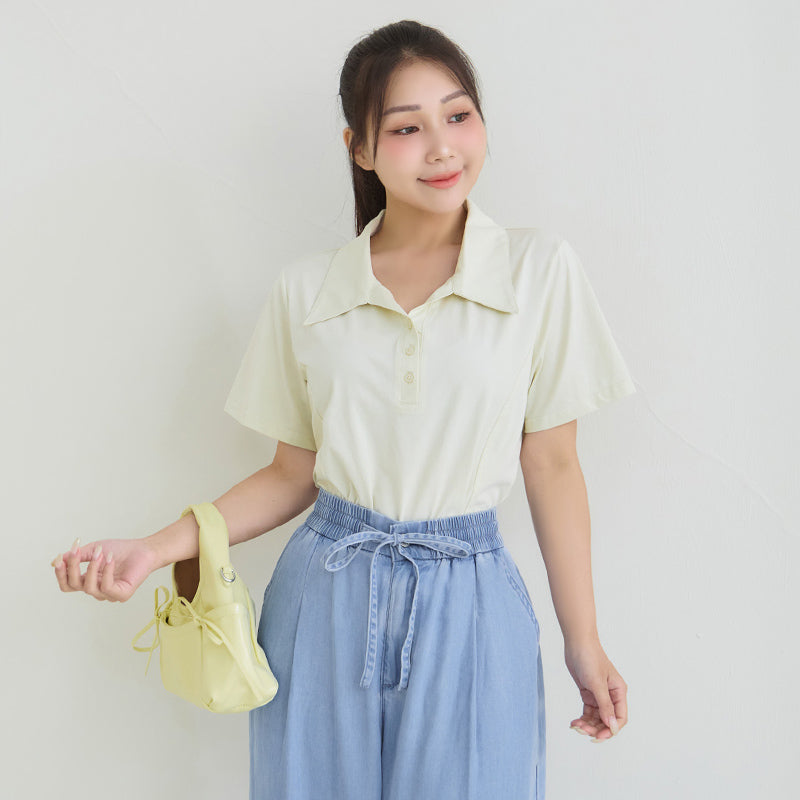 Cooling Slim Fit Polo Plus Size Top