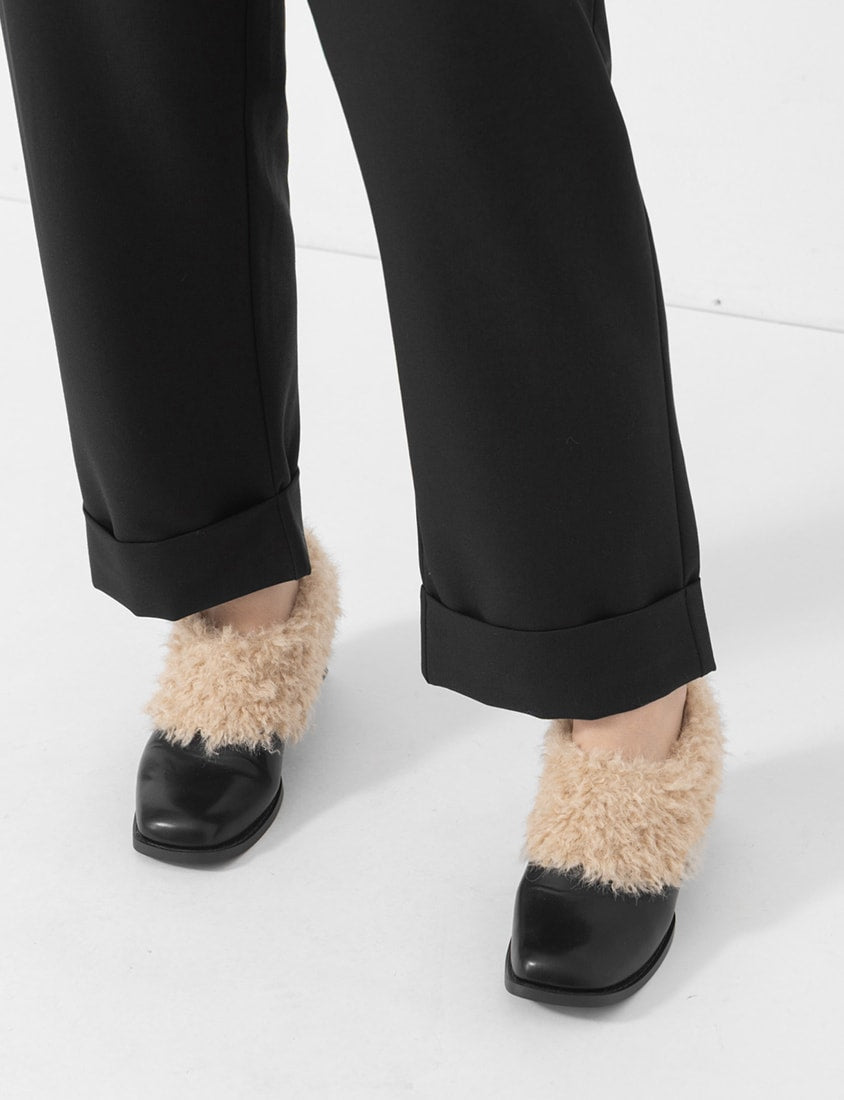 MISS. Boyfriend Style Cropped Cuffed Plus Size Tailored Pants