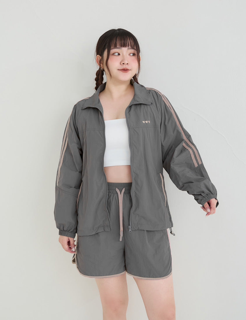 Instant Icy Cooling Contrast Plus Size Sport Shorts